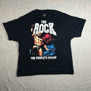 WWE The Rock Black Graphic Tee
